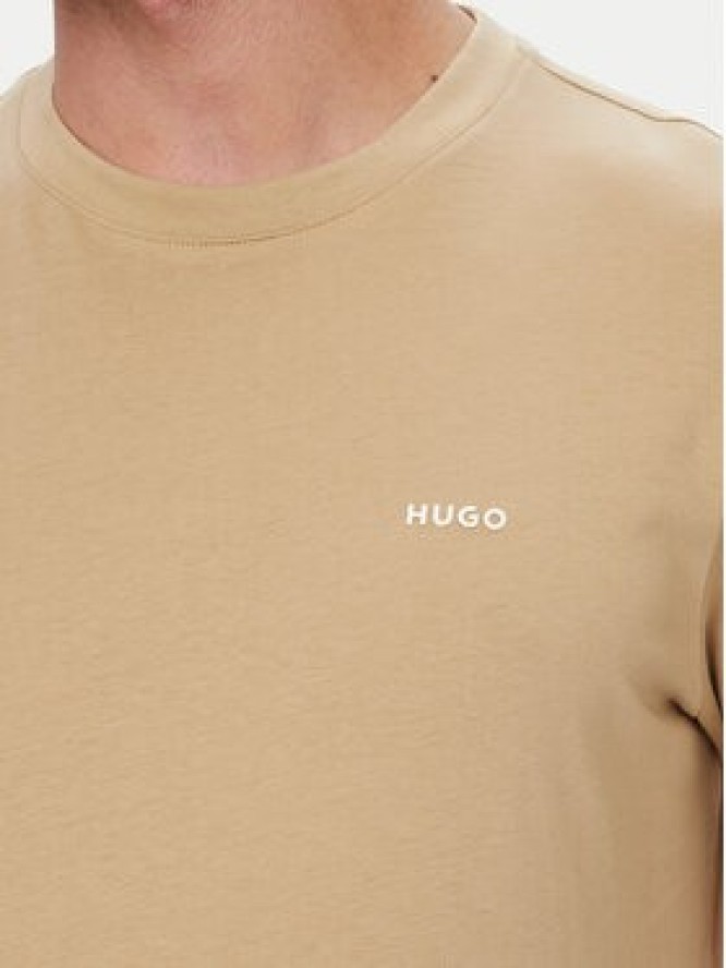HUGO T-Shirt Dero222 50466158 Beżowy Regular Fit