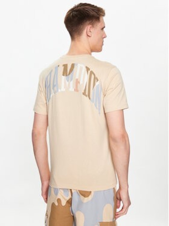 Champion T-Shirt 218521 Beżowy Regular Fit