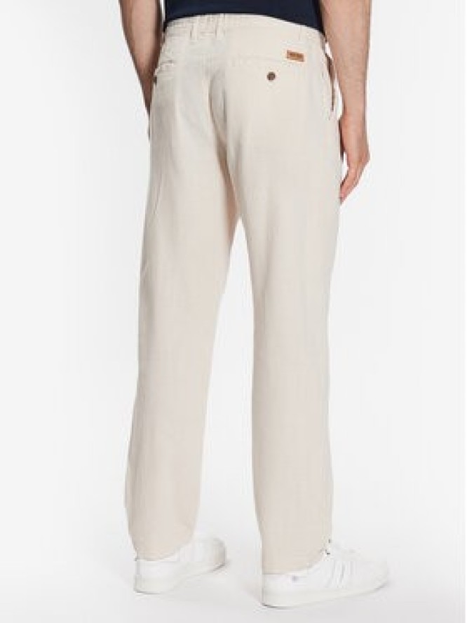 INDICODE Spodnie materiałowe Clio 60-301 Beżowy Regular Fit