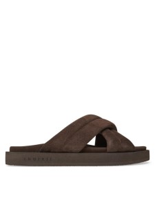 Inuikii Klapki Suede Crossed 50102-500 Brązowy