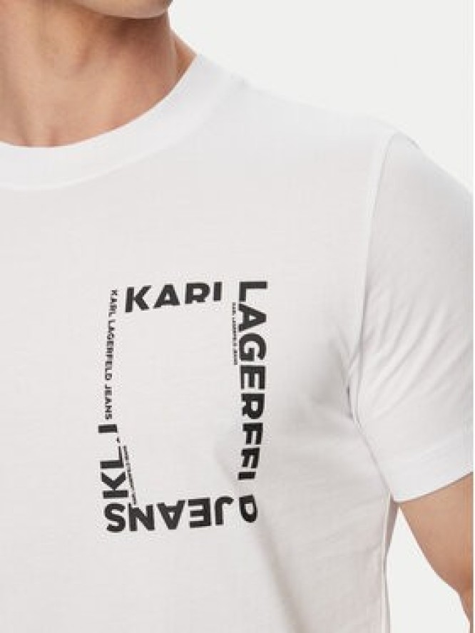 Karl Lagerfeld Jeans T-Shirt B2M17046 Biały Slim Fit