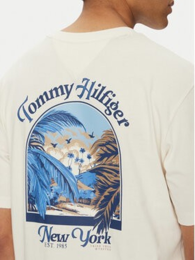 Tommy Hilfiger T-Shirt Summer Photo MW0MW38643 Beżowy Regular Fit