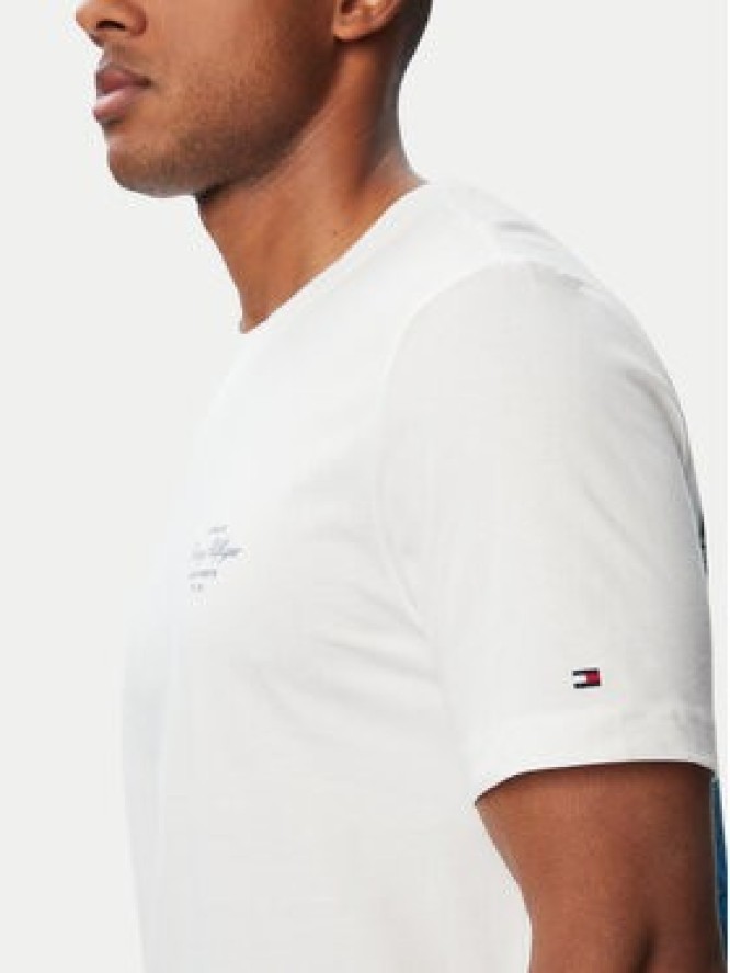 Tommy Hilfiger T-Shirt Nautical MW0MW44258 Biały Regular Fit