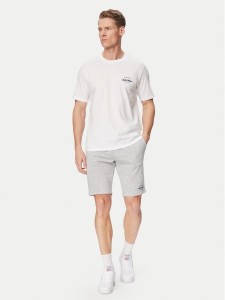 Jack & Jones Komplet t-shirt i spodenki Brandon 12298184 Biały Regular Fit