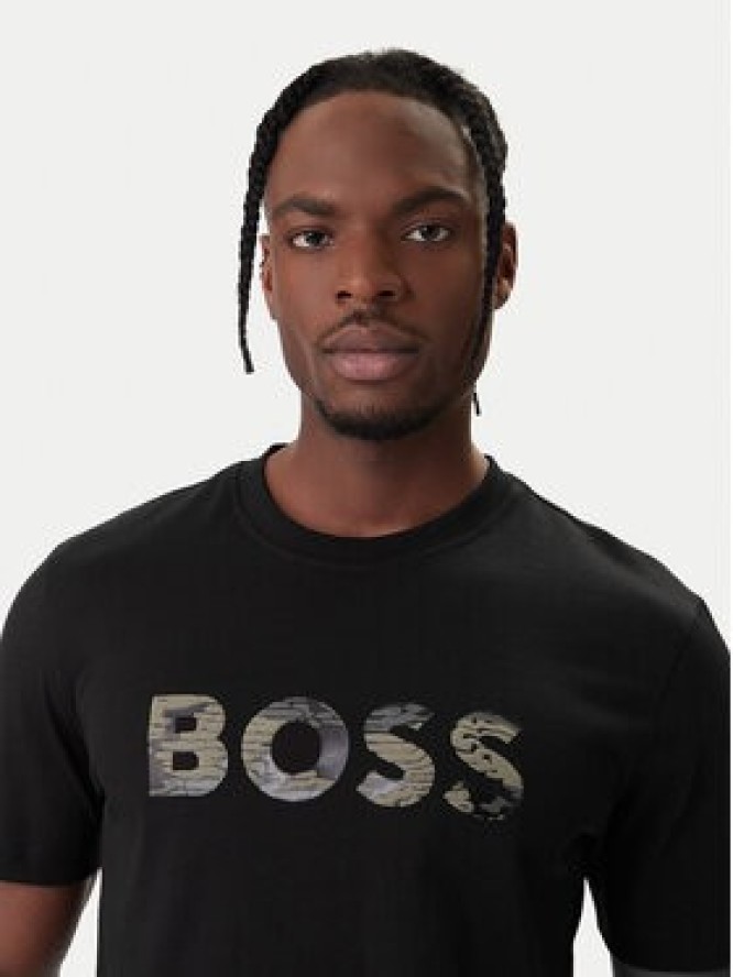 BOSS T-Shirt Insignia 50556009 Czarny Regular Fit