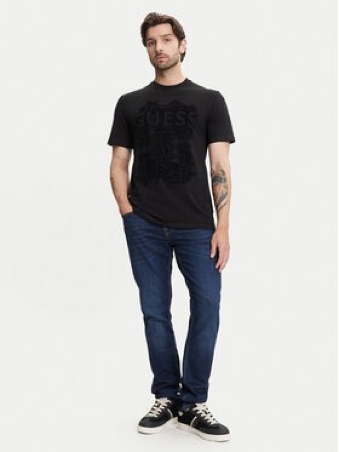 Guess T-Shirt M5YI13 I3Z14 Czarny Regular Fit