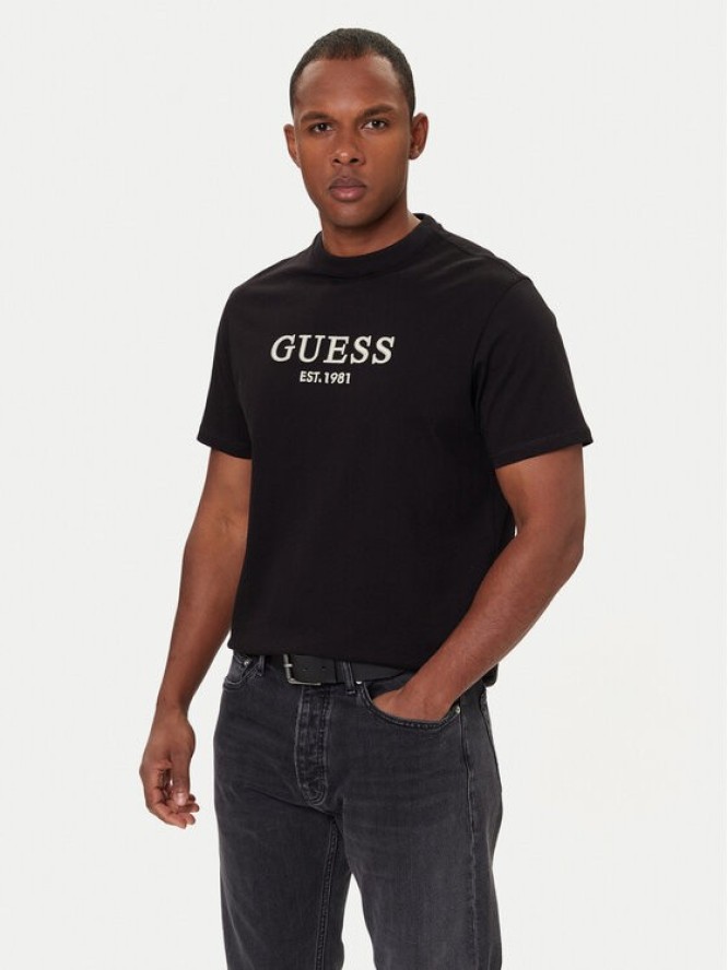 Guess T-Shirt M5BI09 K8FQ4 Czarny Regular Fit