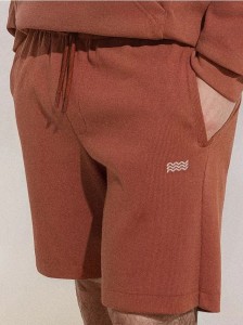 Szorty slim fit - czerwony