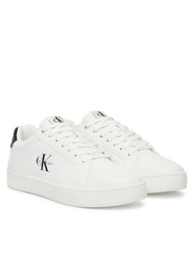Calvin Klein Jeans Sneakersy Classic Cupsole Mono Lth YM0YM01369 Biały