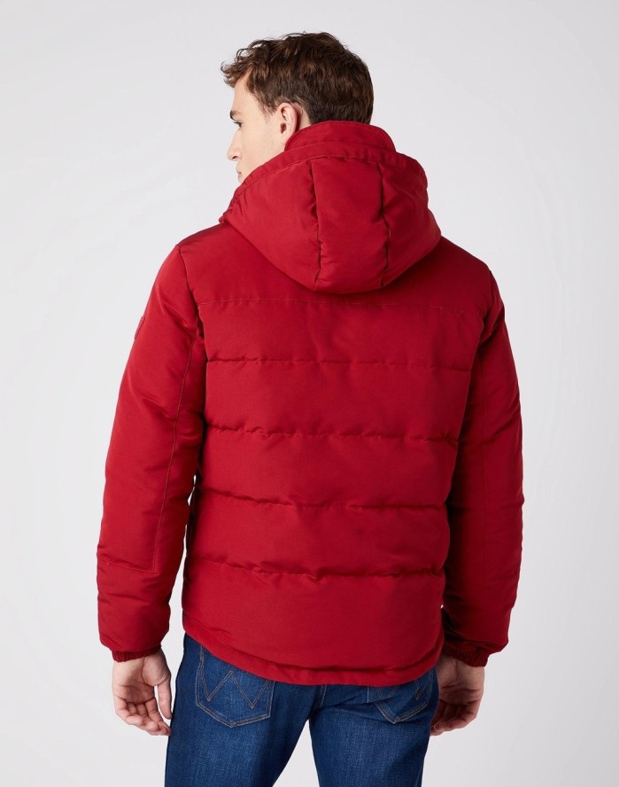 ZIMOWA KURTKA MĘSKA WRANGLER THE BODYGUARD BIKING RED W4D7WWX2G 112141360