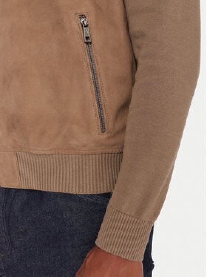 Milestone Kurtka skórzana MSRayan 531624 60700 Beżowy Regular Fit