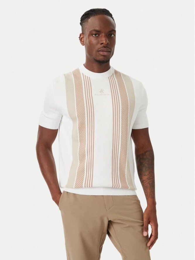 Beverly Hills Polo Club T-Shirt M7611-HR Biały Regular Fit