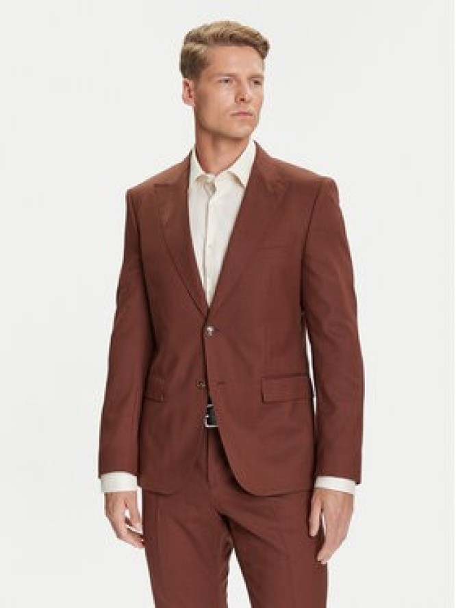 BOSS Garnitur H-Huge 50546080 Brązowy Slim Fit