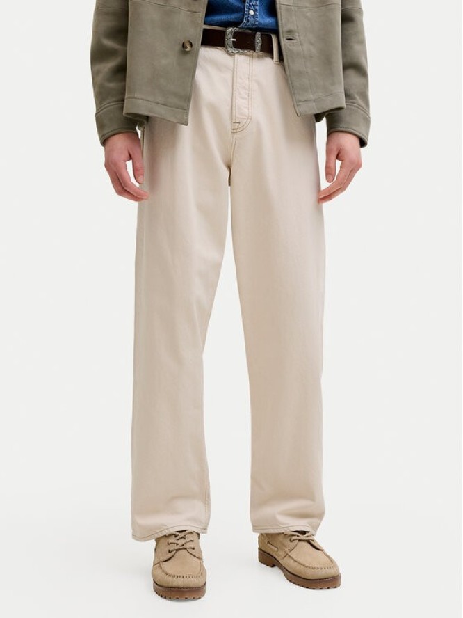 Jack & Jones Jeansy Alex 12295747 Beżowy jasny Baggy Fit