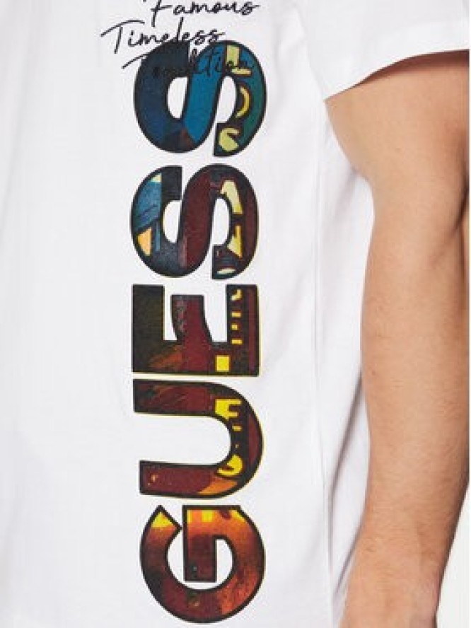 Guess T-Shirt M5RI01 KCHA1 Biały Regular Fit