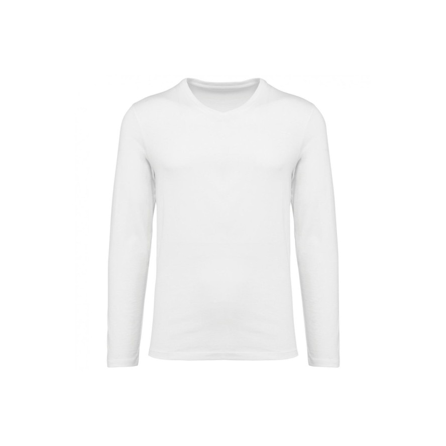 Koszulka z długim rękawem Suprima v-neck Kariban Premium