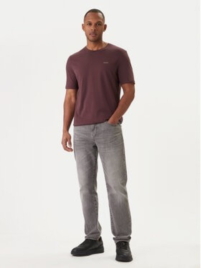 HUGO T-Shirt Dero222 50466158 Brązowy Regular Fit