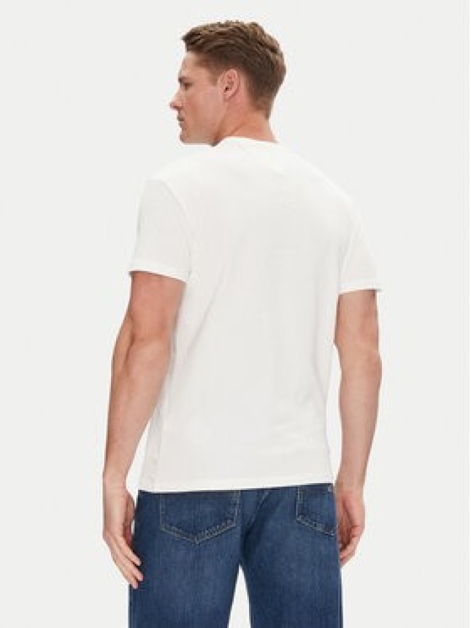 Tommy Jeans T-Shirt Badge DM0DM20322 Biały Regular Fit