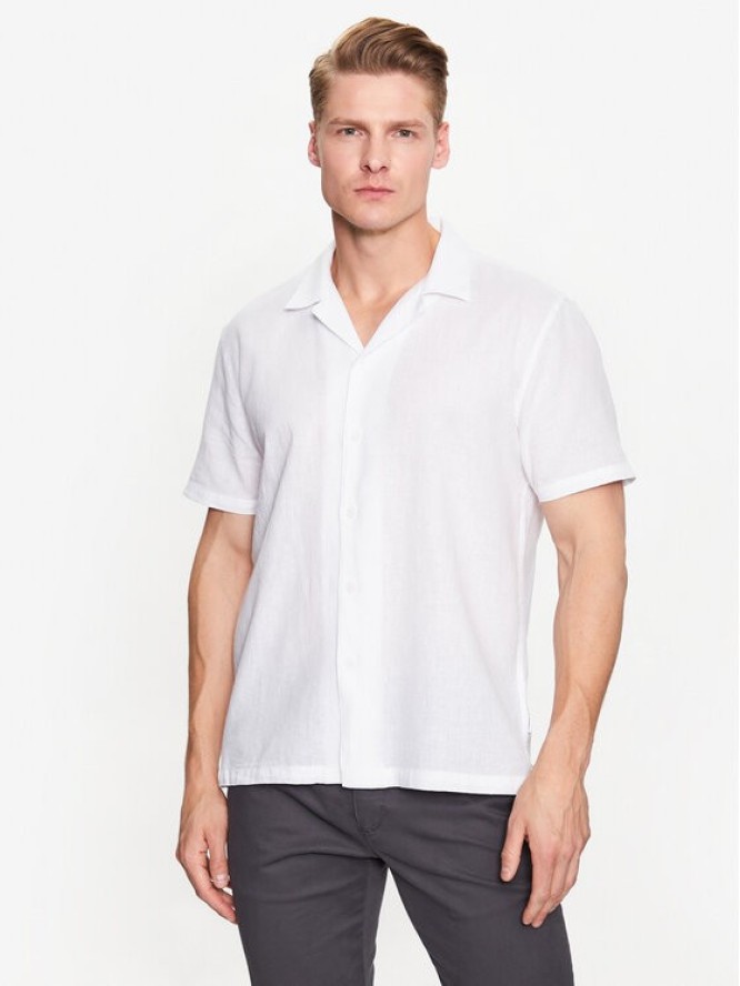 Lindbergh Koszula 30-203319 Biały Relaxed Fit