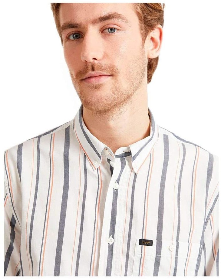 LEE RIVETED SHIRT MĘSKA KOSZULA RELAXED FIT NAVY L66ITI35 112116461