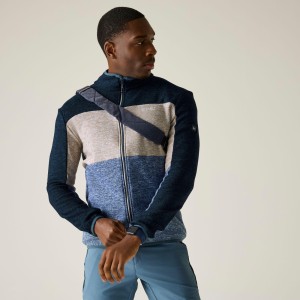 Męska bluza polarowa Elram Color Blocked z zamkiem błyskawicznym
