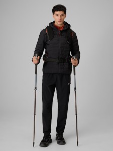 4F Spodnie trekkingowe szybkoschnące męskie - czarne 3XL