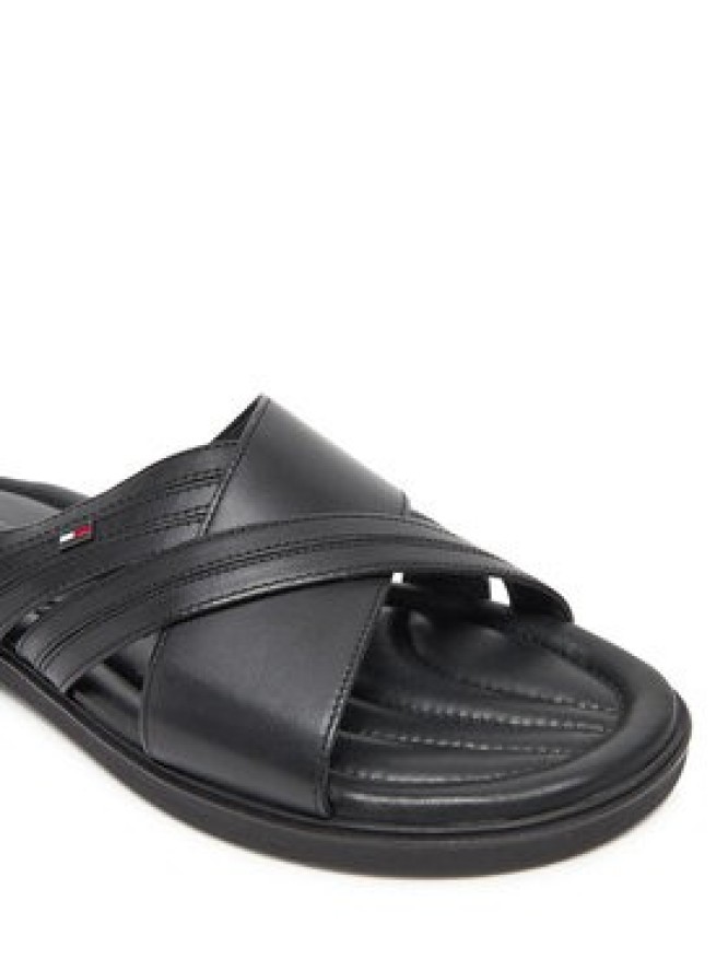Tommy Hilfiger Klapki Premium Hilfiger Cc Lth Sandal FM0FM05504 Czarny