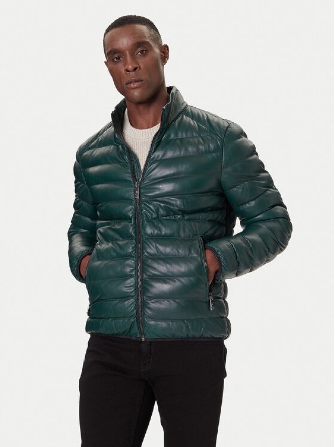 Milestone Kurtka skórzana MSHendrik 531040 60710 Zielony Regular Fit