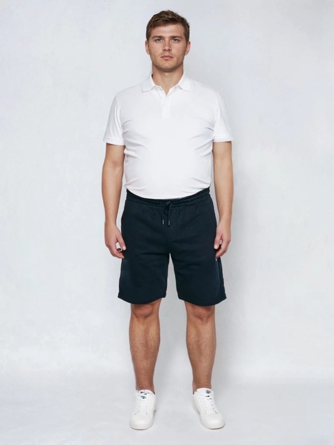 Szorty męskie dresowe wiązane w pasie granatowe Kersyner 403