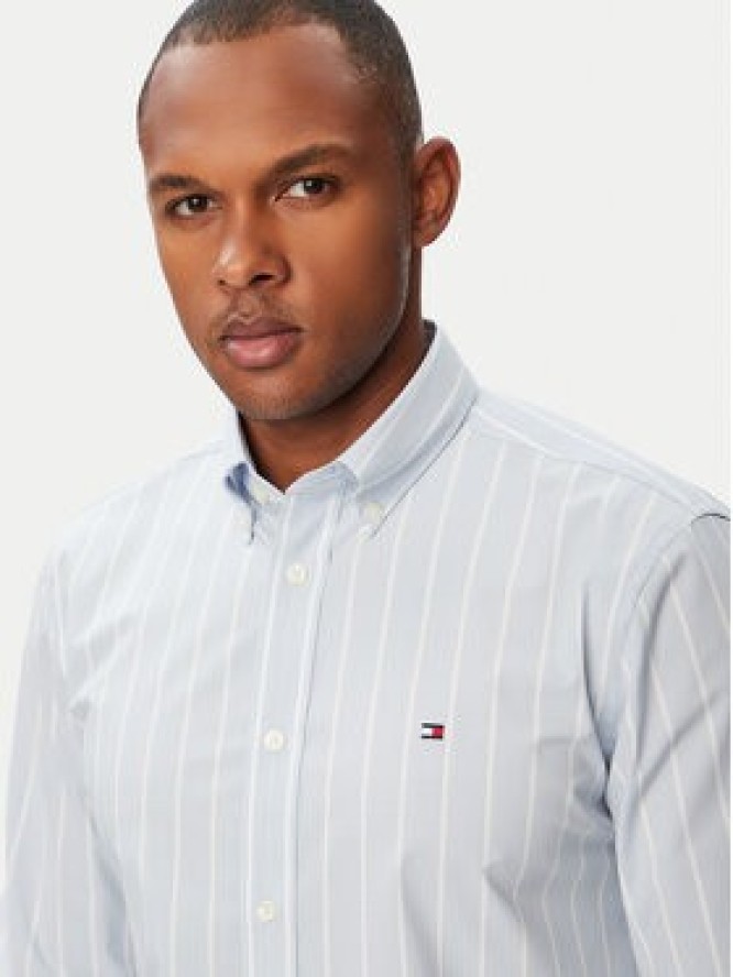 Tommy Hilfiger Koszula Performance MW0MW43430 Niebieski jasny Slim Fit
