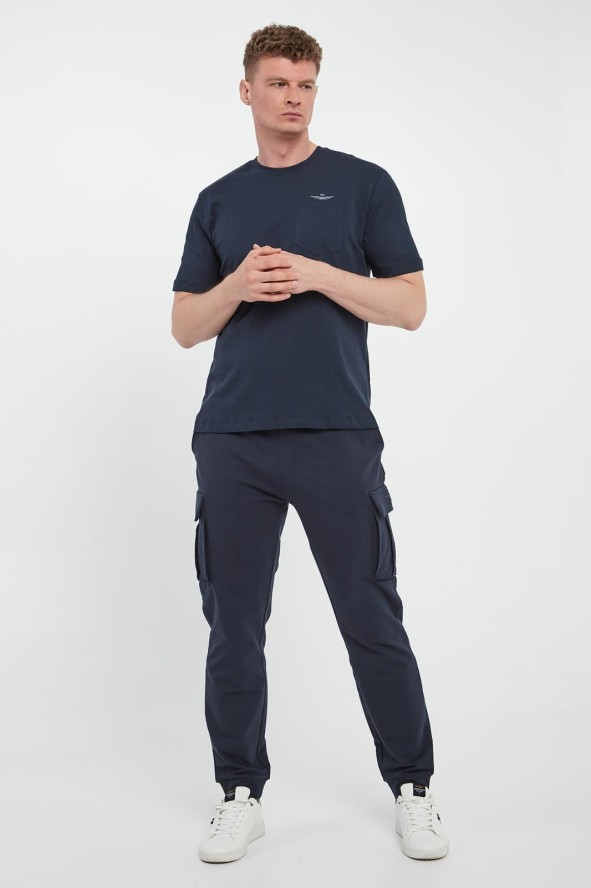 T-shirt męski z logo AERONAUTICA MILITARE