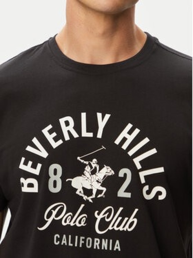 Beverly Hills Polo Club T-Shirt P-SS26M-TS1290 Czarny Regular Fit