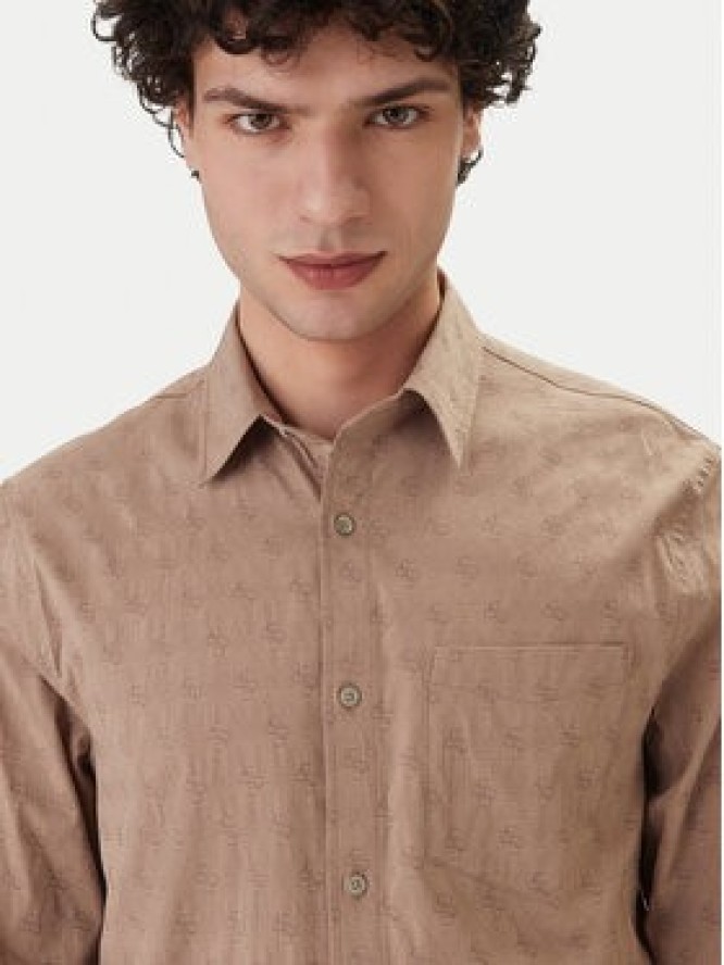 Guess Koszula M6GH18 W1713 Beżowy Regular Fit