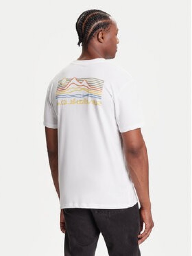 Quiksilver T-Shirt Light Waves Ss EQYZT08175 Biały Comfort Fit