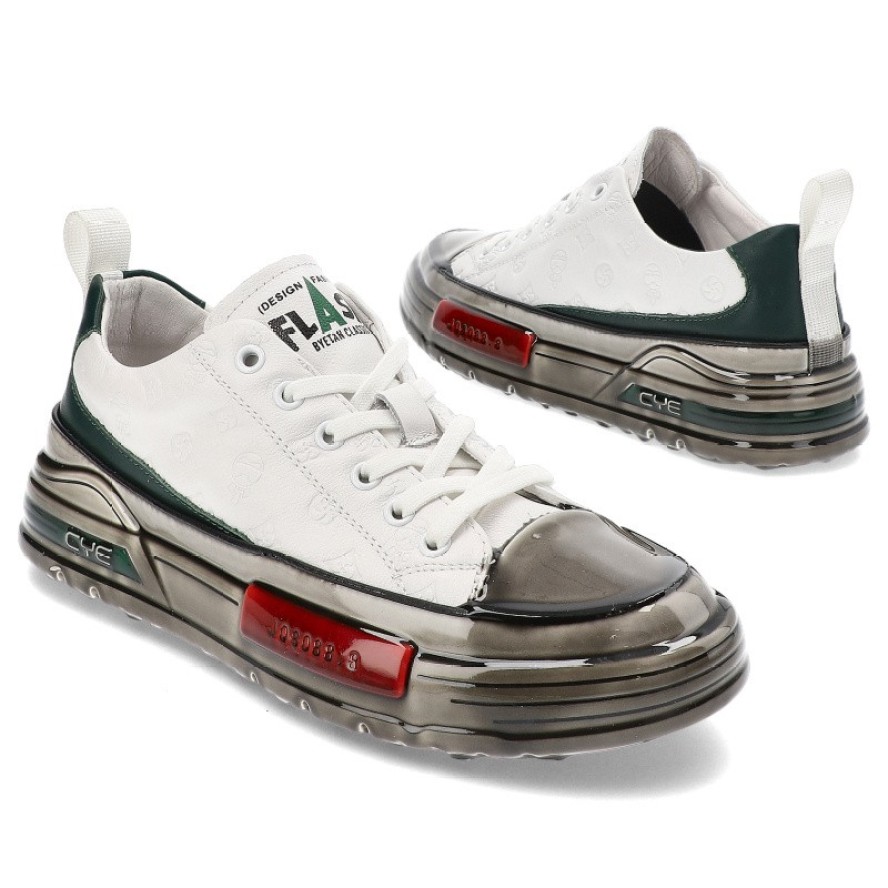 Białe Sneakersy John Doubare Sportowe Obuwie Męskie Premium