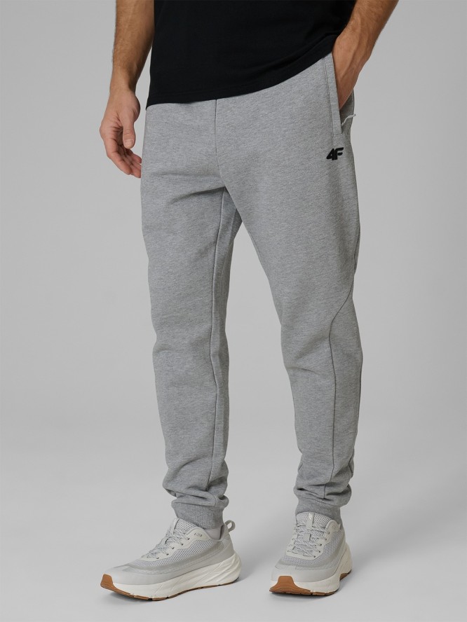 4F Spodnie dresowe joggery męskie - szare L