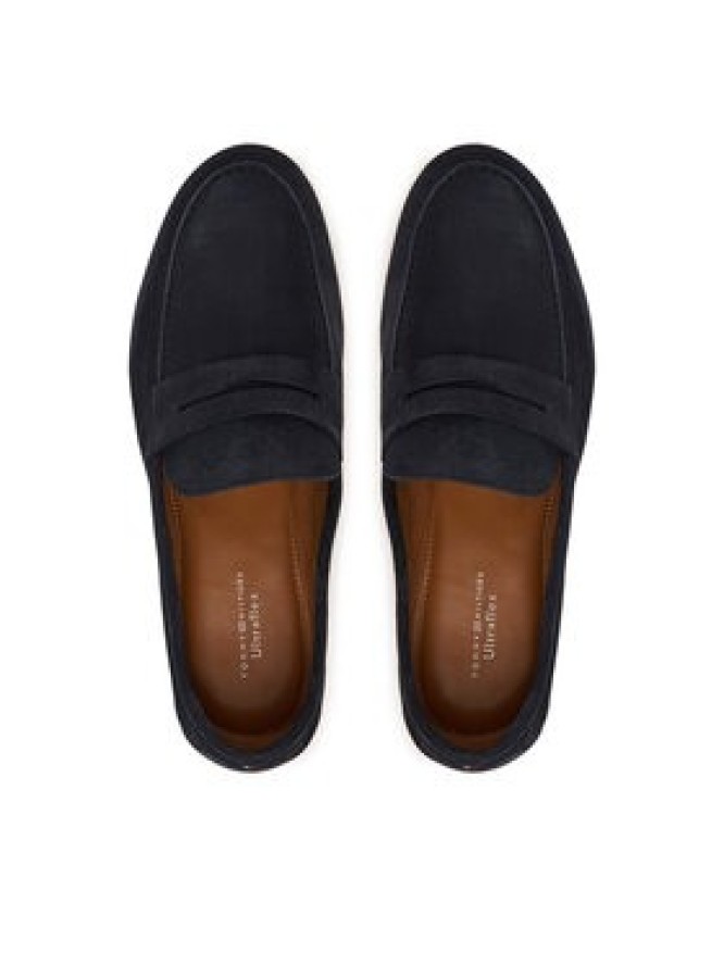Tommy Hilfiger Loafersy Flexible Slim Suede Loafer FM0FM05745 Niebieski