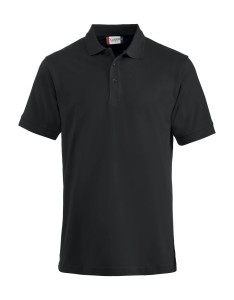 clique Polo Lincoln męski z czesanego bawełny, czarny – black