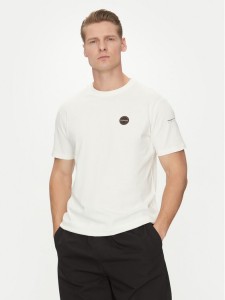 Napapijri T-Shirt S-Badge NP0A4I3N Biały Regular Fit