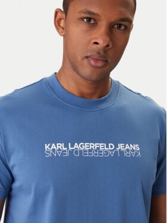 Karl Lagerfeld Jeans T-Shirt B1M17063 Niebieski Regular Fit