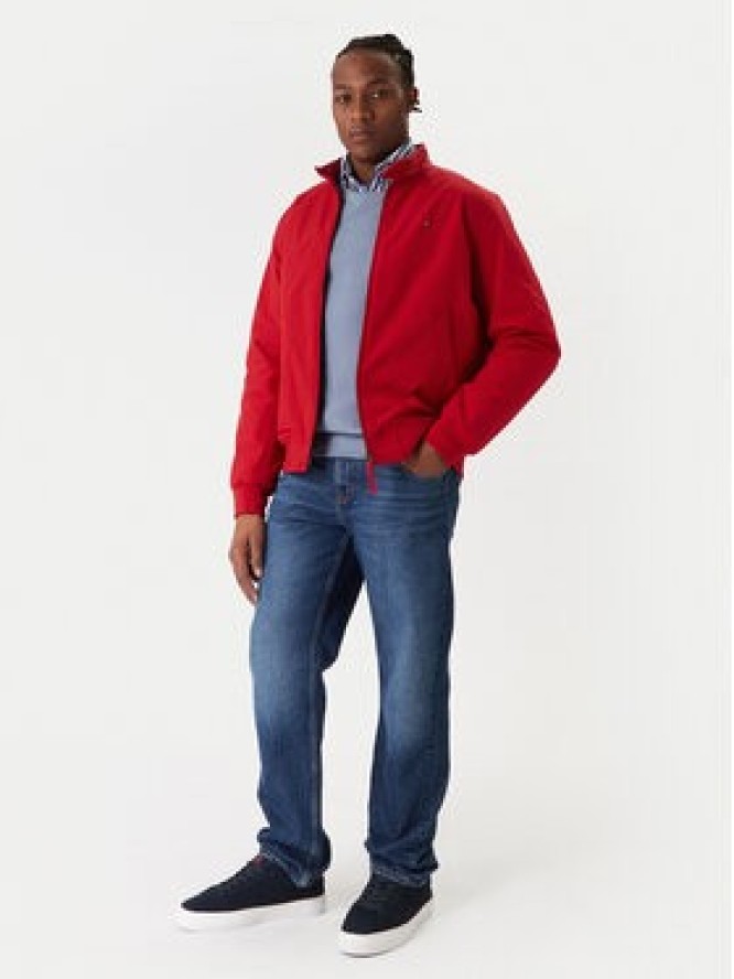 Tommy Hilfiger Kurtka przejściowa Harrington MW0MW37647 Czerwony Regular Fit
