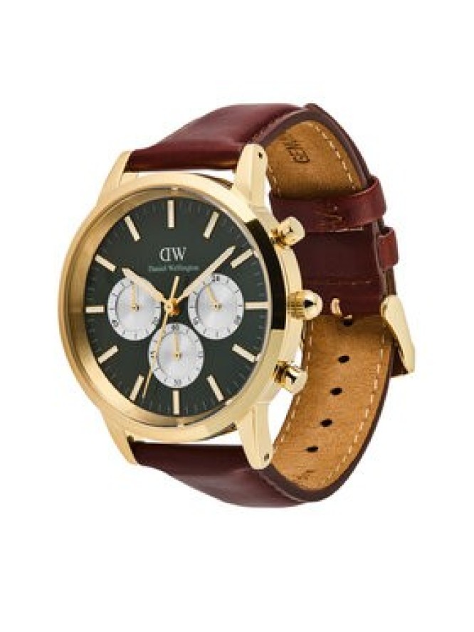 Daniel Wellington Zegarek Iconic Chronograph St Mawes Arctic Panda DW00100876 Brązowy