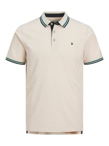 Jack & Jones Koszulka polo "Paulos" w kolorze kremowym rozmiar: XL