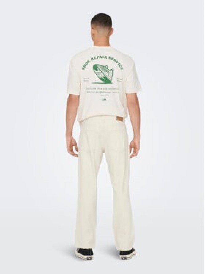 Only & Sons Jeansy 22025917 Biały Loose Fit