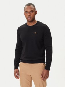 Aeronautica Militare Sweter 252MA1611UL00506 Czarny Regular Fit