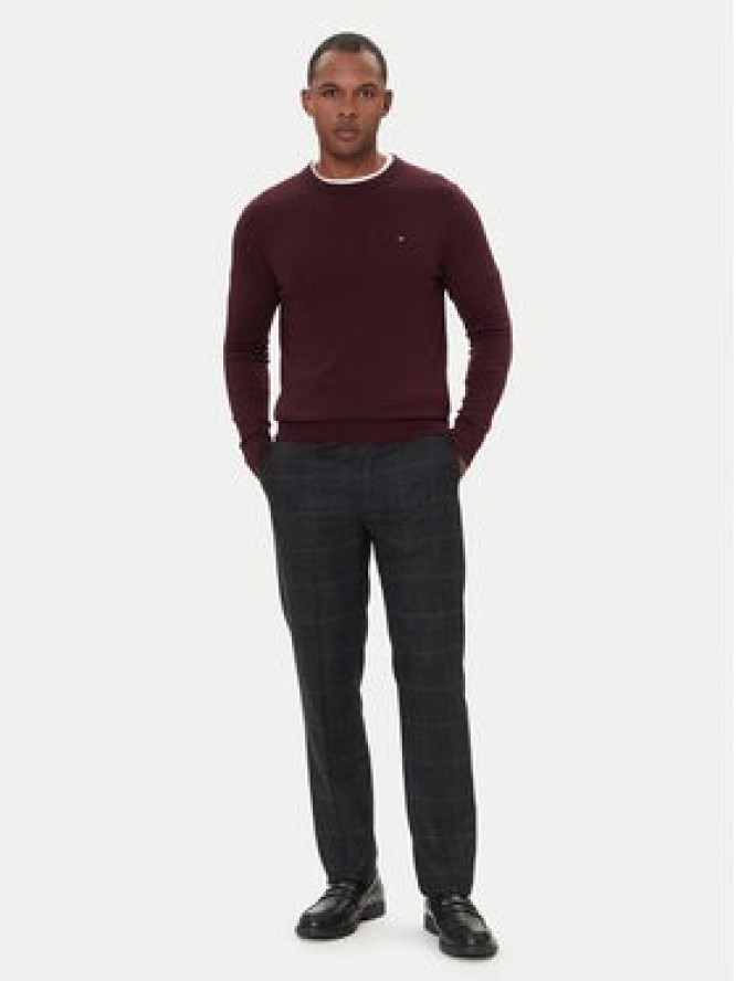 Tommy Hilfiger Sweter MW0MW28046 Bordowy Regular Fit