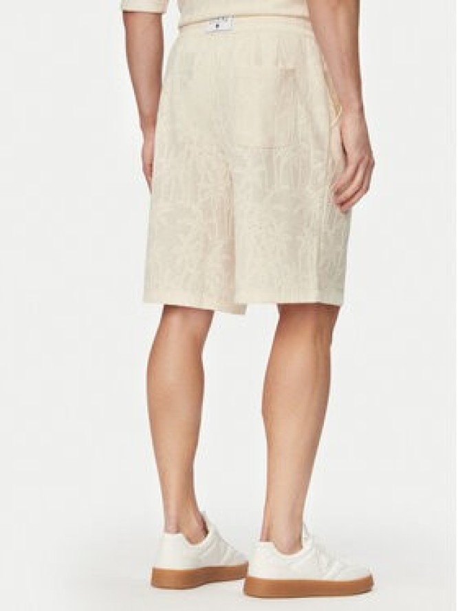 Guess Szorty sportowe F6GD03 kremKG362 Kremowy Regular Fit