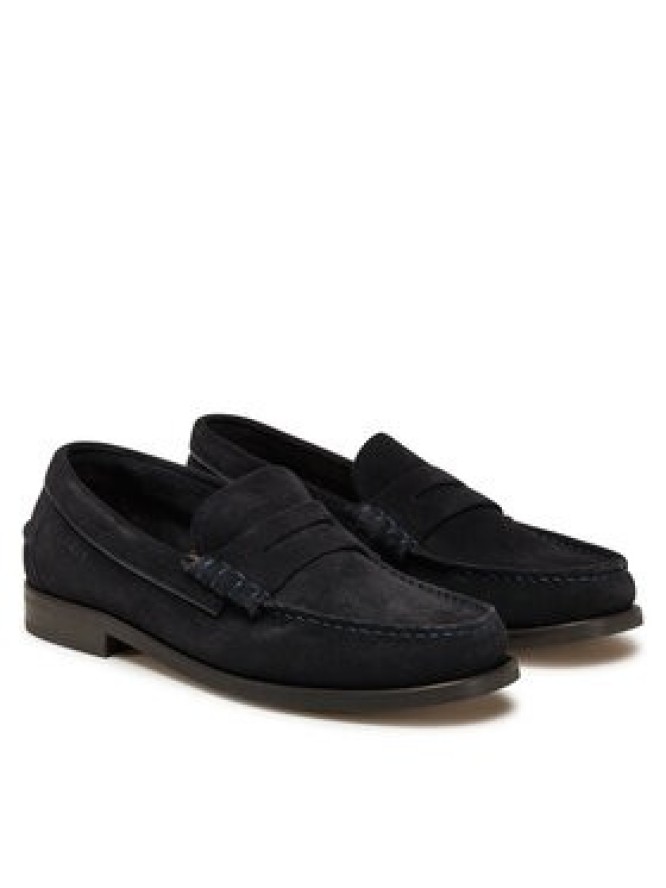 Tommy Hilfiger Mokasyny Classic Hilfiger Suede Loafer FM0FM05363 Granatowy