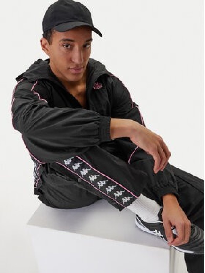 Kappa Wiatrówka Banda Silas 37222WW Czarny Comfort Fit