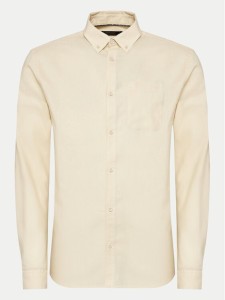 INDICODE Koszula Globe 20-315 Beżowy Regular Fit